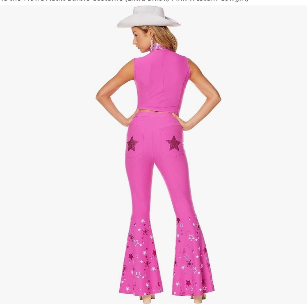 Halloween Barbie the Movie Adult Barbie Costume Western Cowgirl Size L - Picture 2 of 8